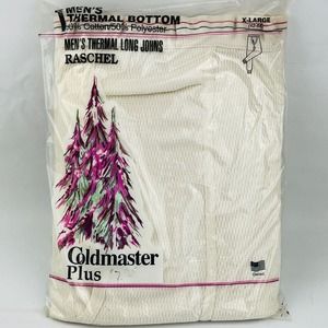 Vintage‎ Mens XL Indera Coldmaster Plus Thermal Pants Raschel Knit 42-44 Waist